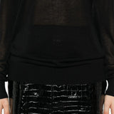 Maglione a girocollo in nero Toteme - donna 