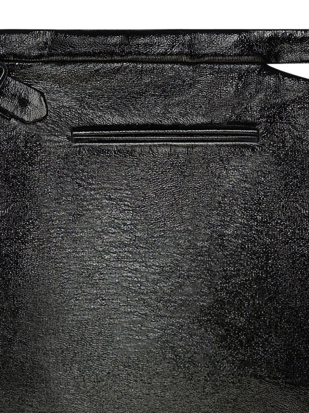 Minigonna a trapezio effetto glossy in nero Courrèges - donna 