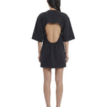 Abito a t-shirt con schiena scoperta in nero Wardrobe NYC - donna 