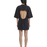 Abito a t-shirt con schiena scoperta in nero Wardrobe NYC - donna 