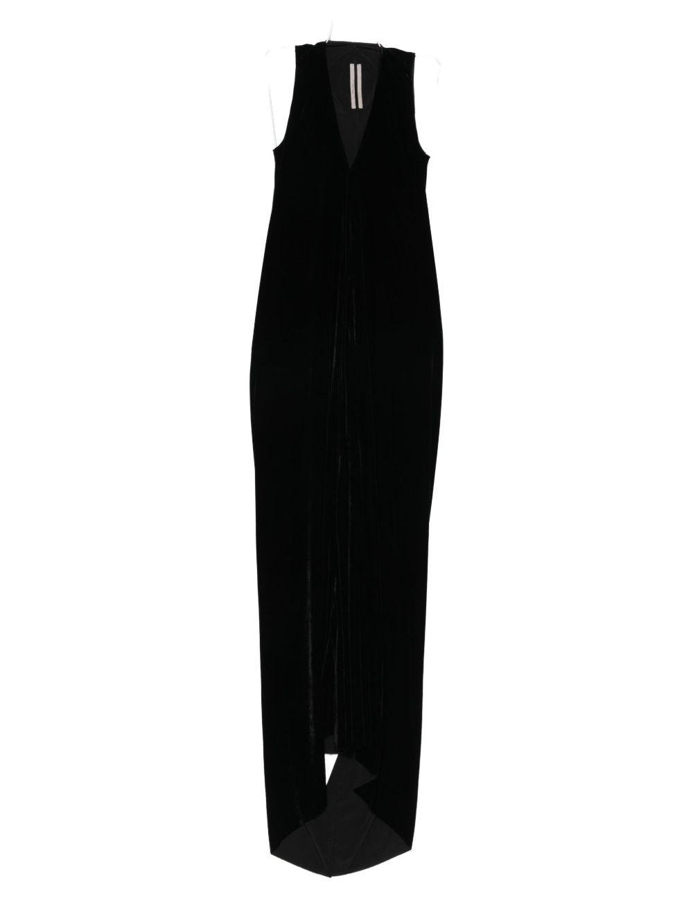 Abito da sera in velluto in nero Rick owens - donna 