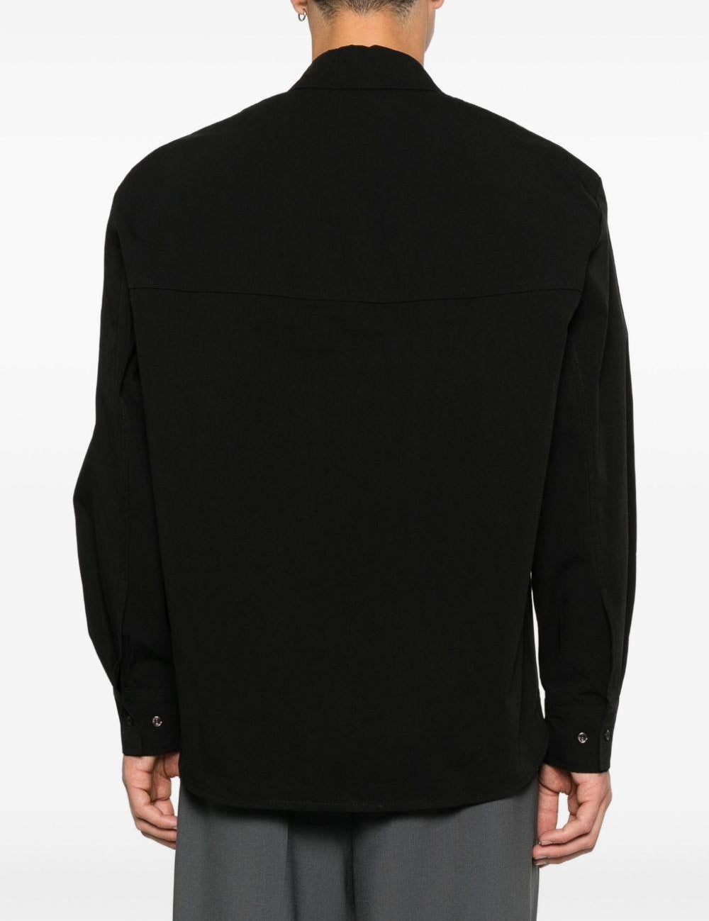 Camicia con colletto a punta in nero Sefr - uomo 