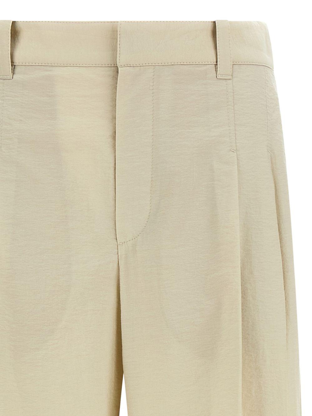 Pantaloni plissé in beige Brunello cucinelli - donna 