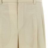 Pantaloni plissé in beige Brunello cucinelli - donna 