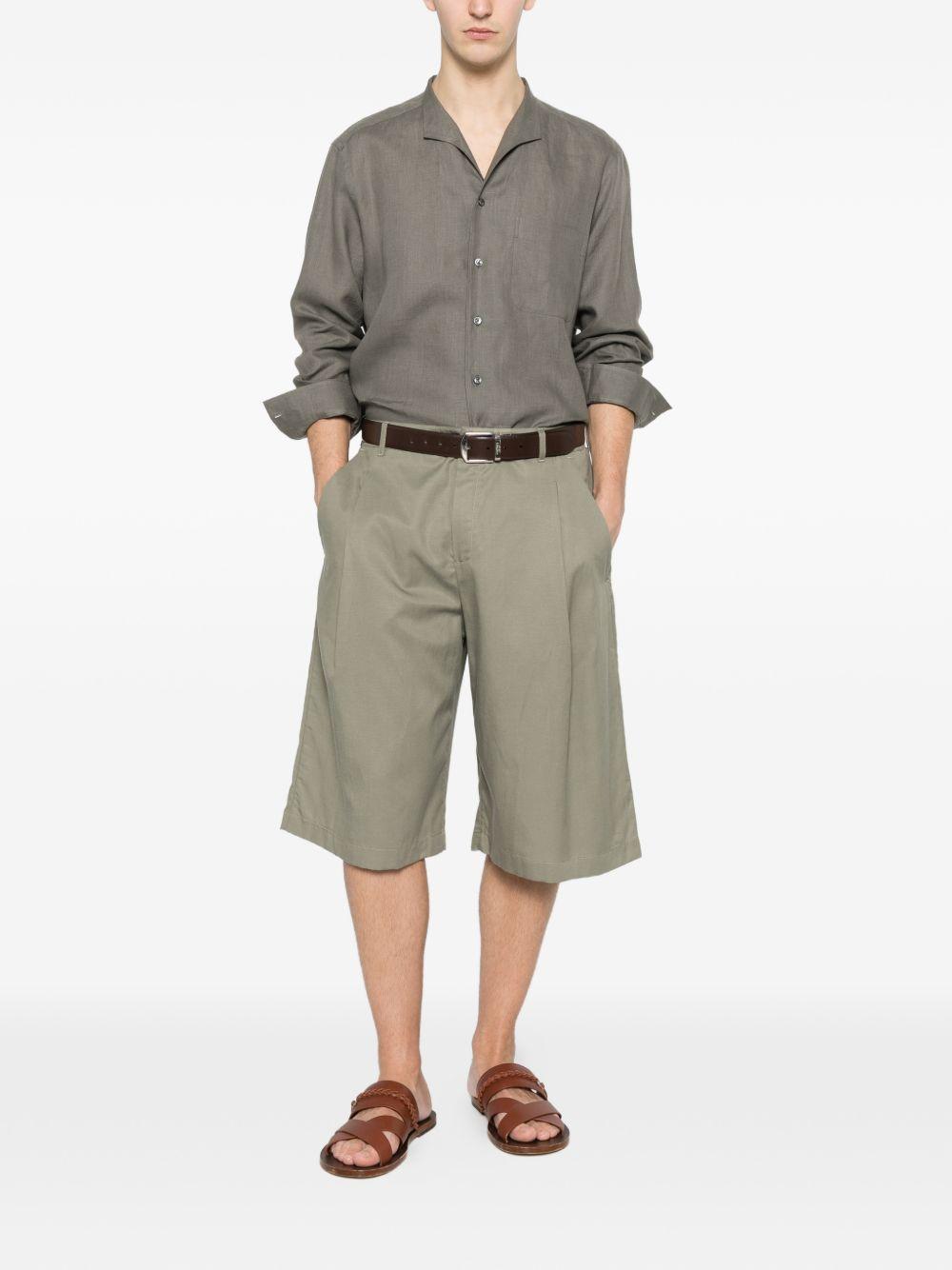 Camicia a maniche lunghe in lino in grigio Zegna - uomo 