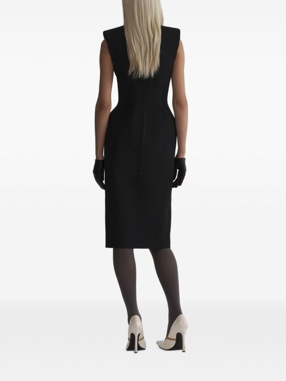 Abito midi stockman in nero 