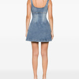 Abito corto in denim Self-Portrait - donna 