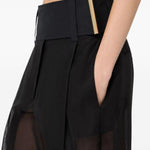 Pantaloni ferito in nero Max Mara Sportmax- donna 