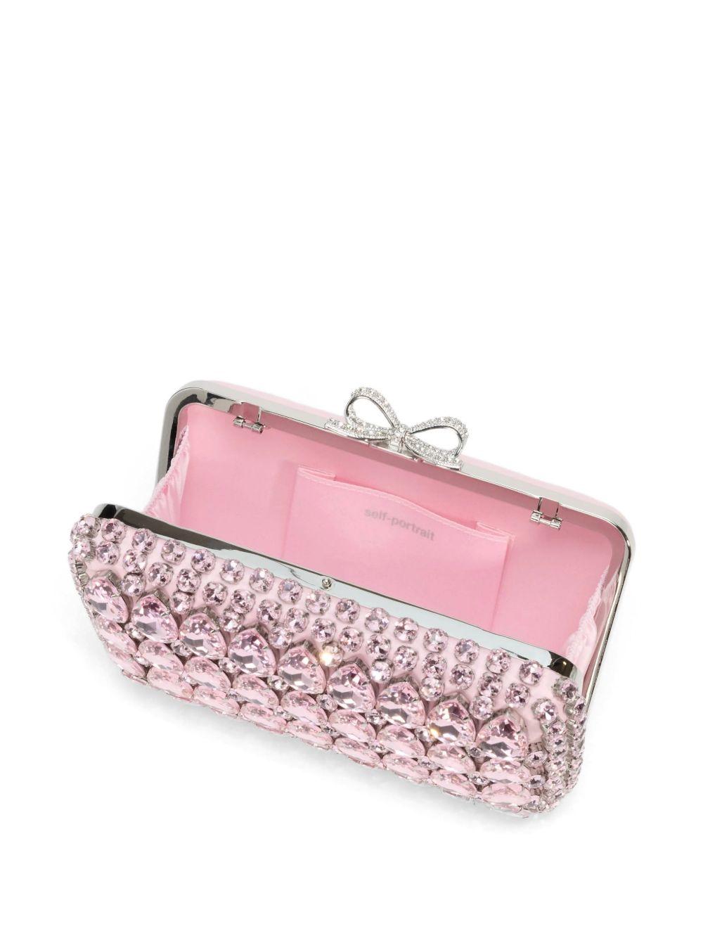 Clutch con decorazione in rosa Self-Portrait - donna 