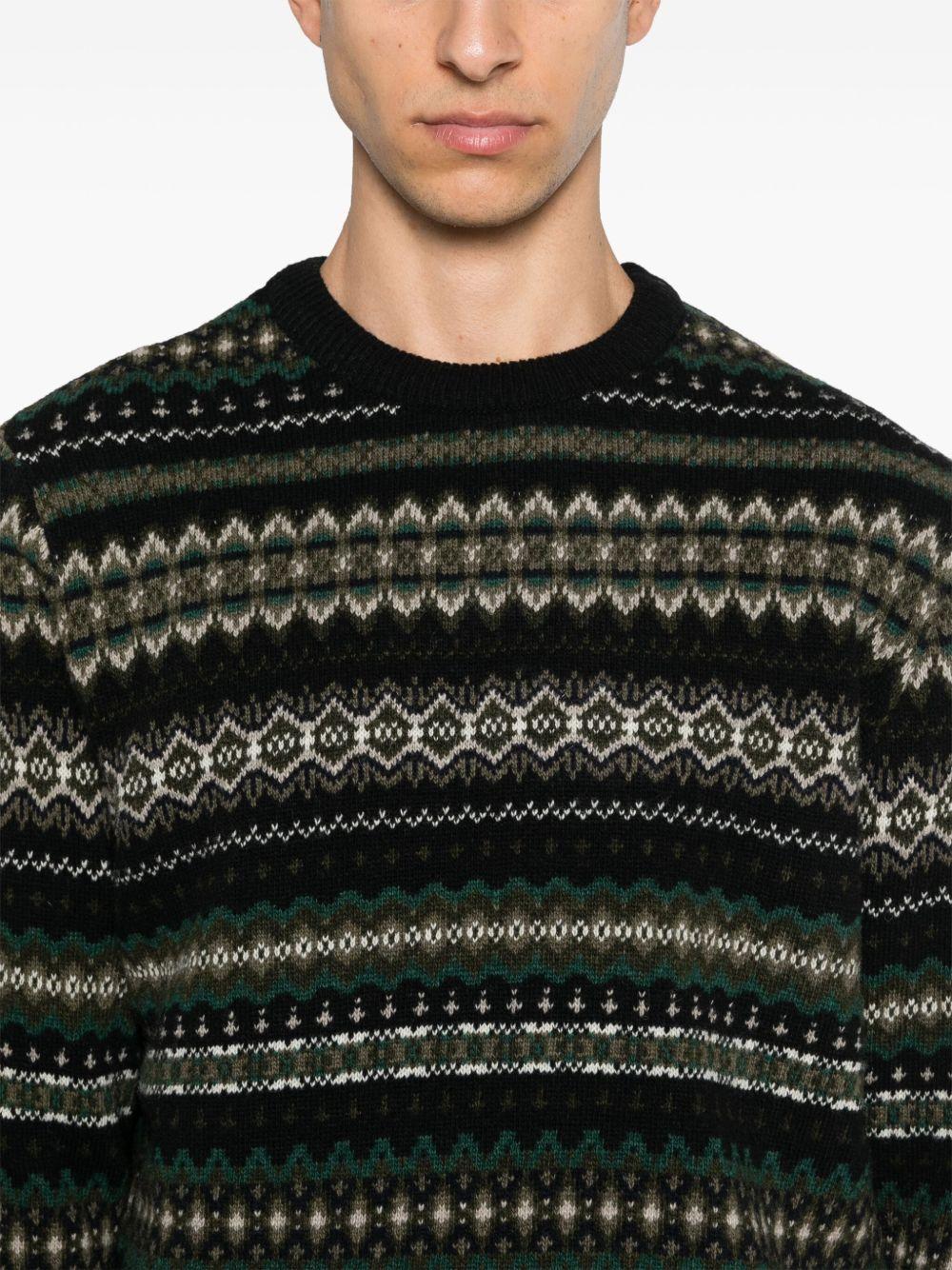 Maglione con ricami case fair in nero Barbour - uomo 