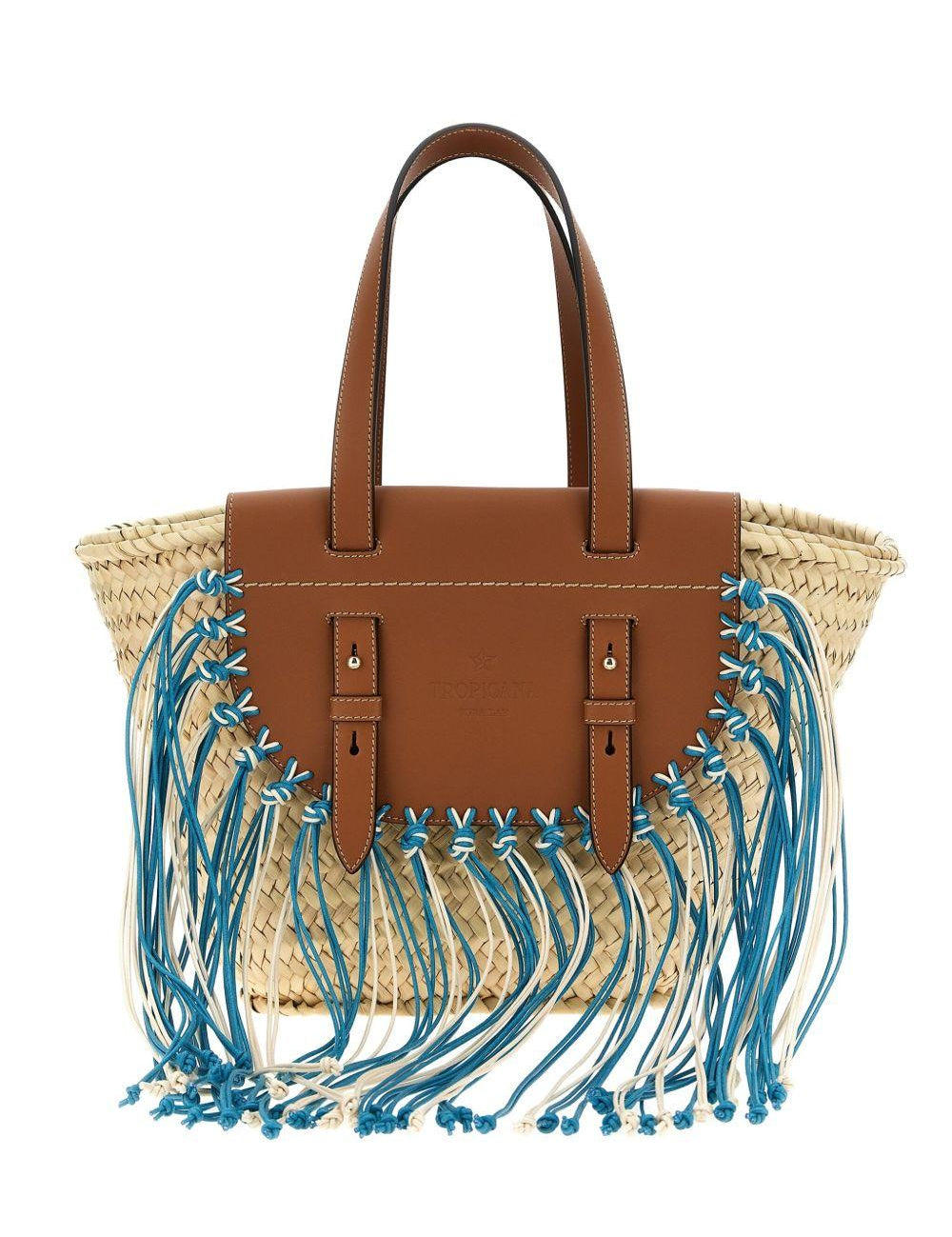 Borsa tote Tropicana in marrone e blu Cuba Lab - donna 