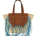 Borsa tote Tropicana in marrone e blu Cuba Lab - donna 