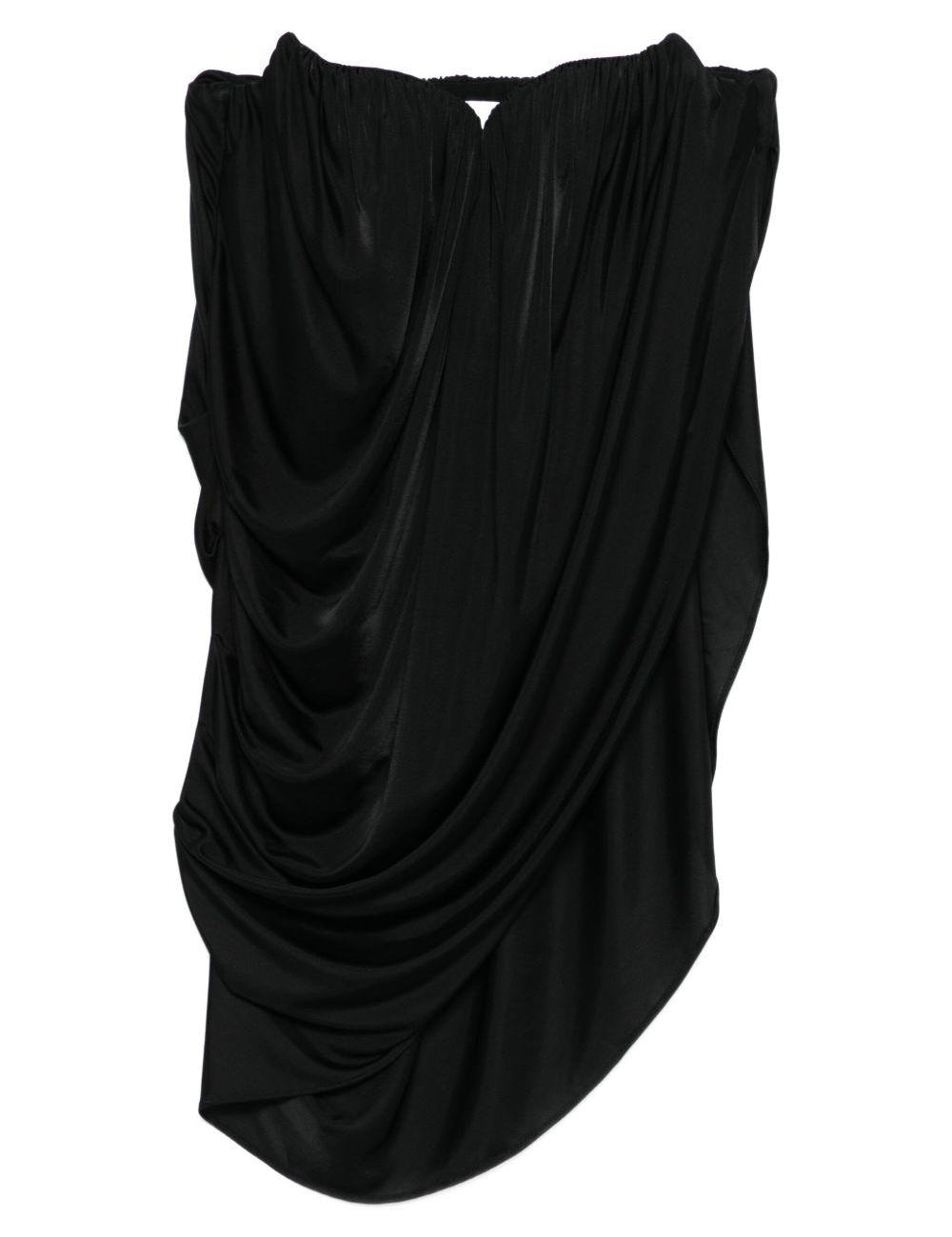 Top senza spalline drappeggiato in nero Giuseppe di morabito - donna 