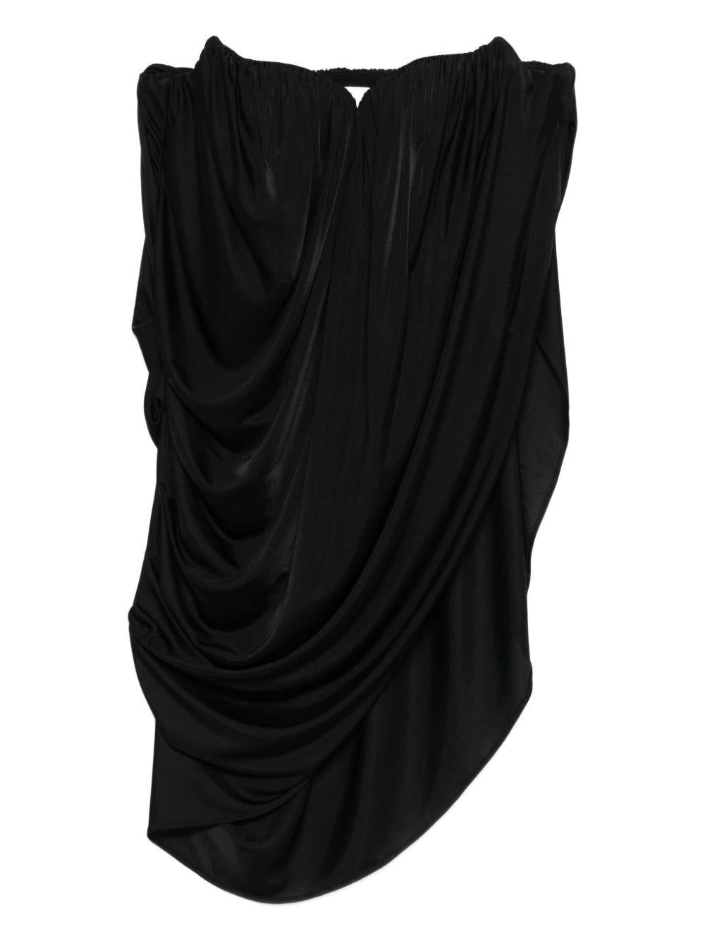 Top senza spalline drappeggiato in nero Giuseppe di morabito - donna 