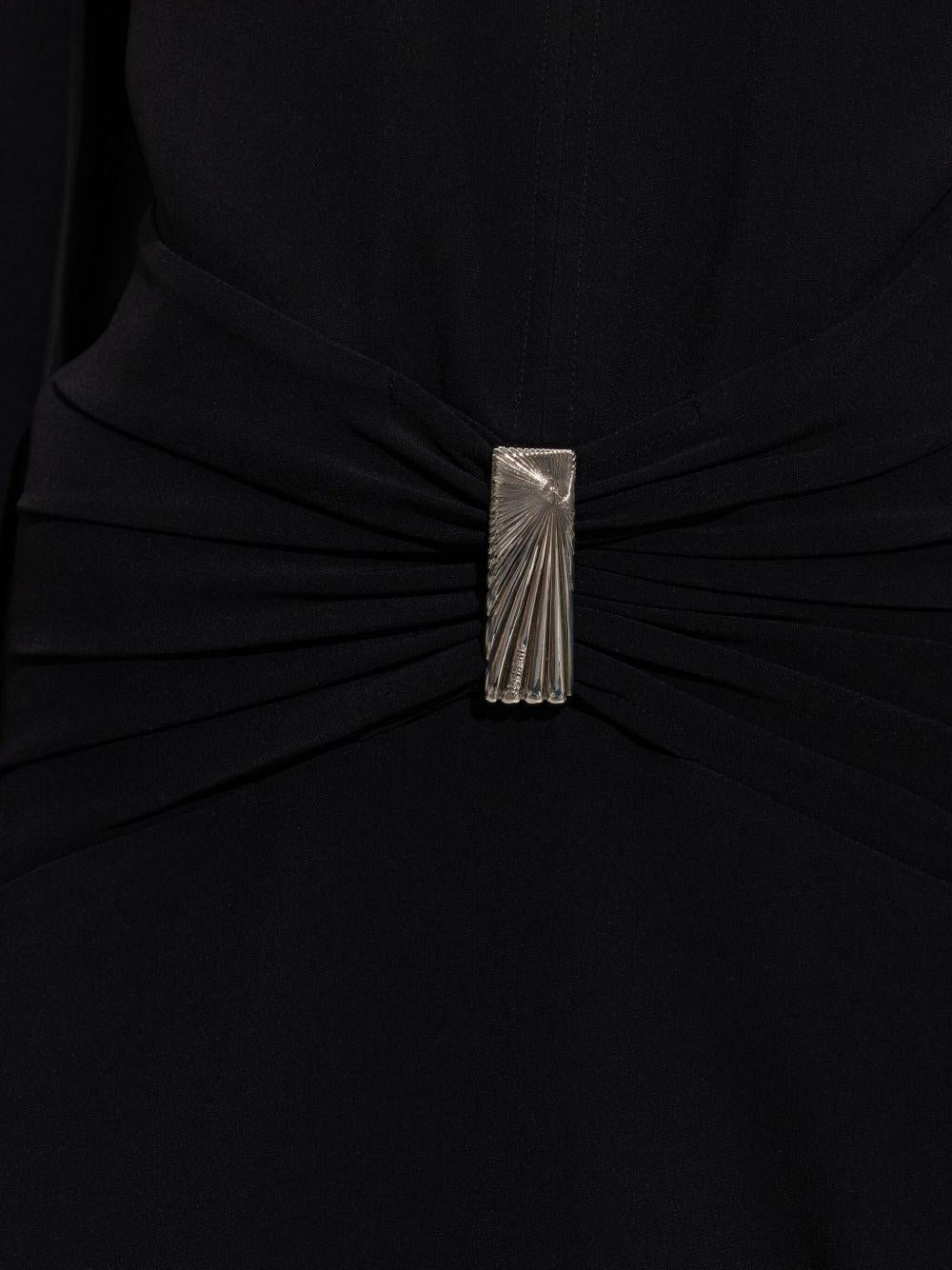 Abito mini con dettaglio con ruches in nero The attico - donna 