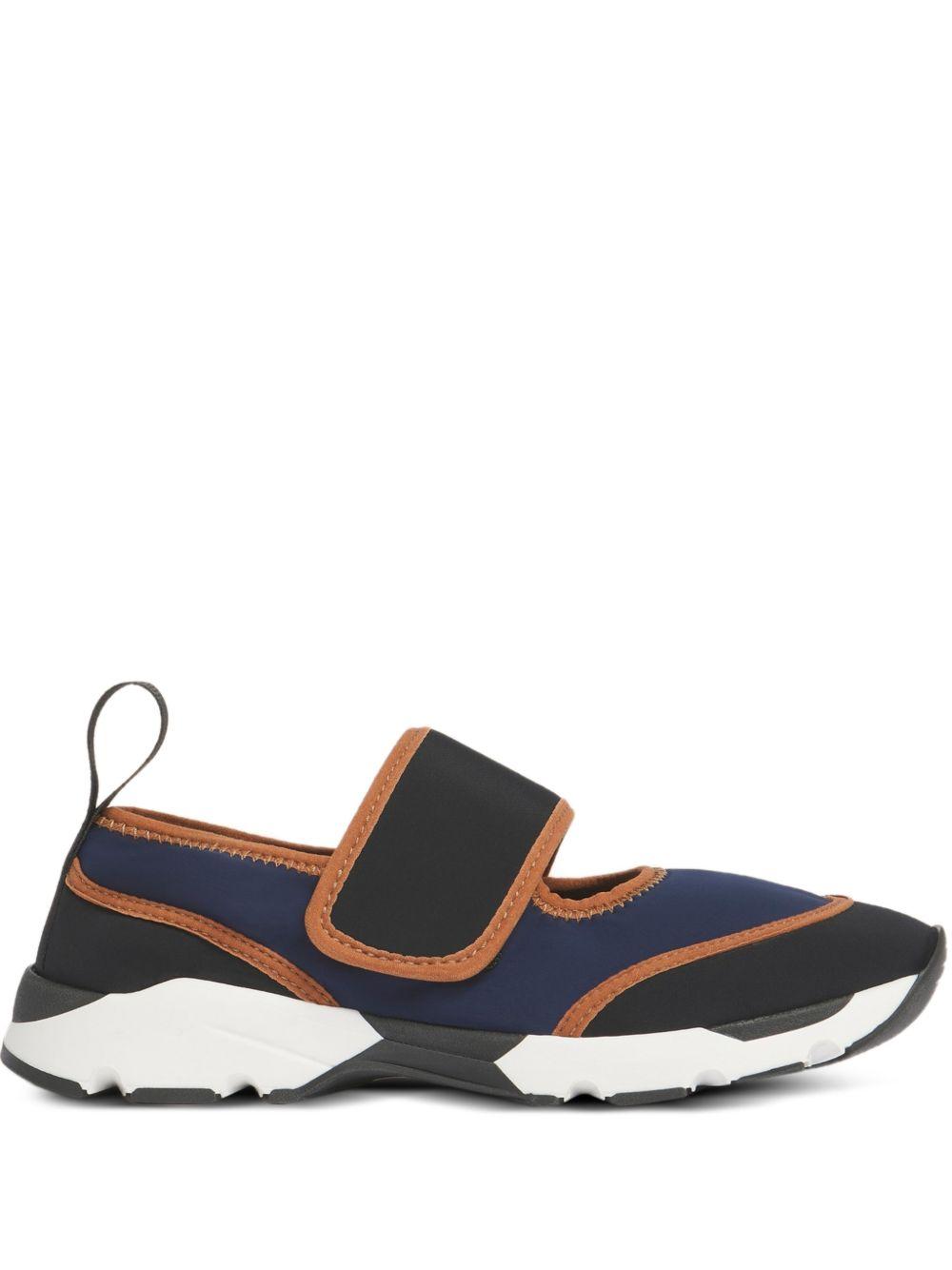 Sneakers con design a pannelli in blu Marni - donna 