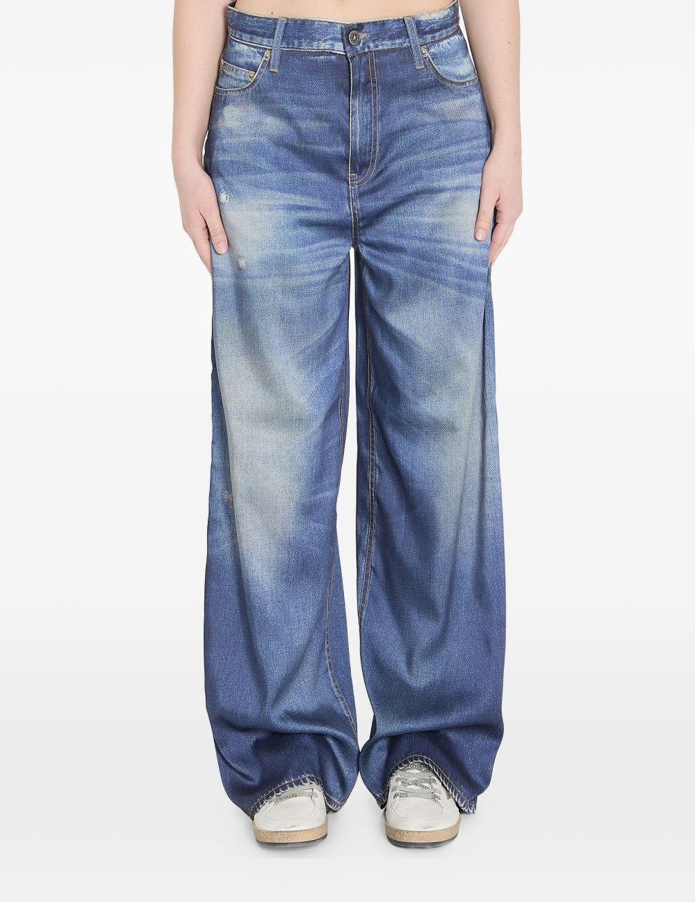 Pantaloni con stampa in blu Golden goose - donna 