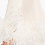 Abito mini con puume vegas in bianco Taller marmo - donna 