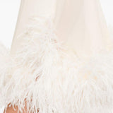 Abito mini con puume vegas in bianco Taller marmo - donna 