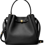 Borsa a mano romy in nero tory burch - donna 