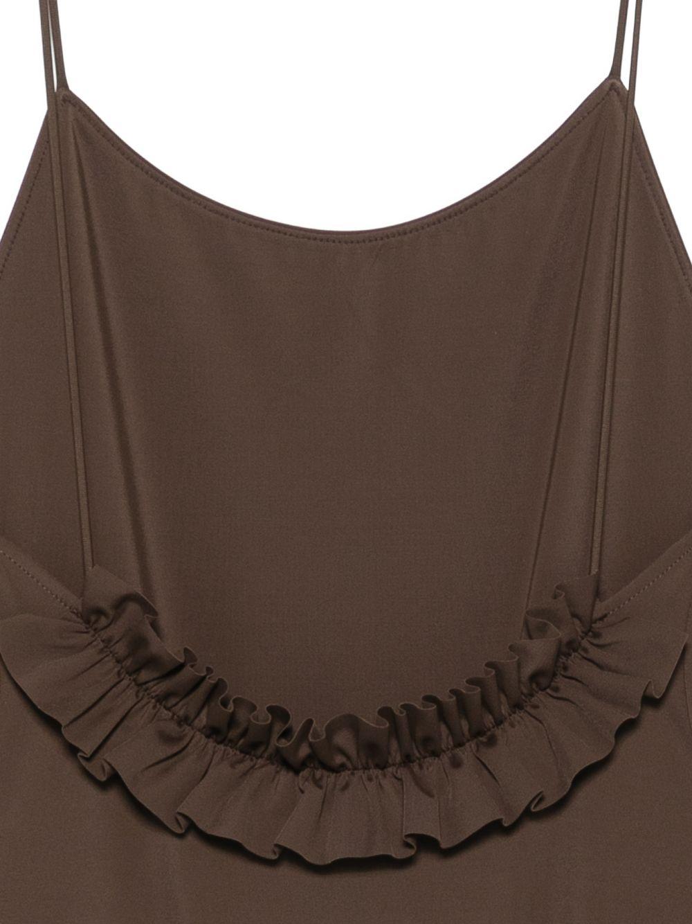 Costume con volant sul retro in marrone Jacquemus - donna 