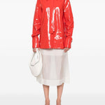 Camicia con cravatta integrata in vernice rossa Jil Sander - donna 