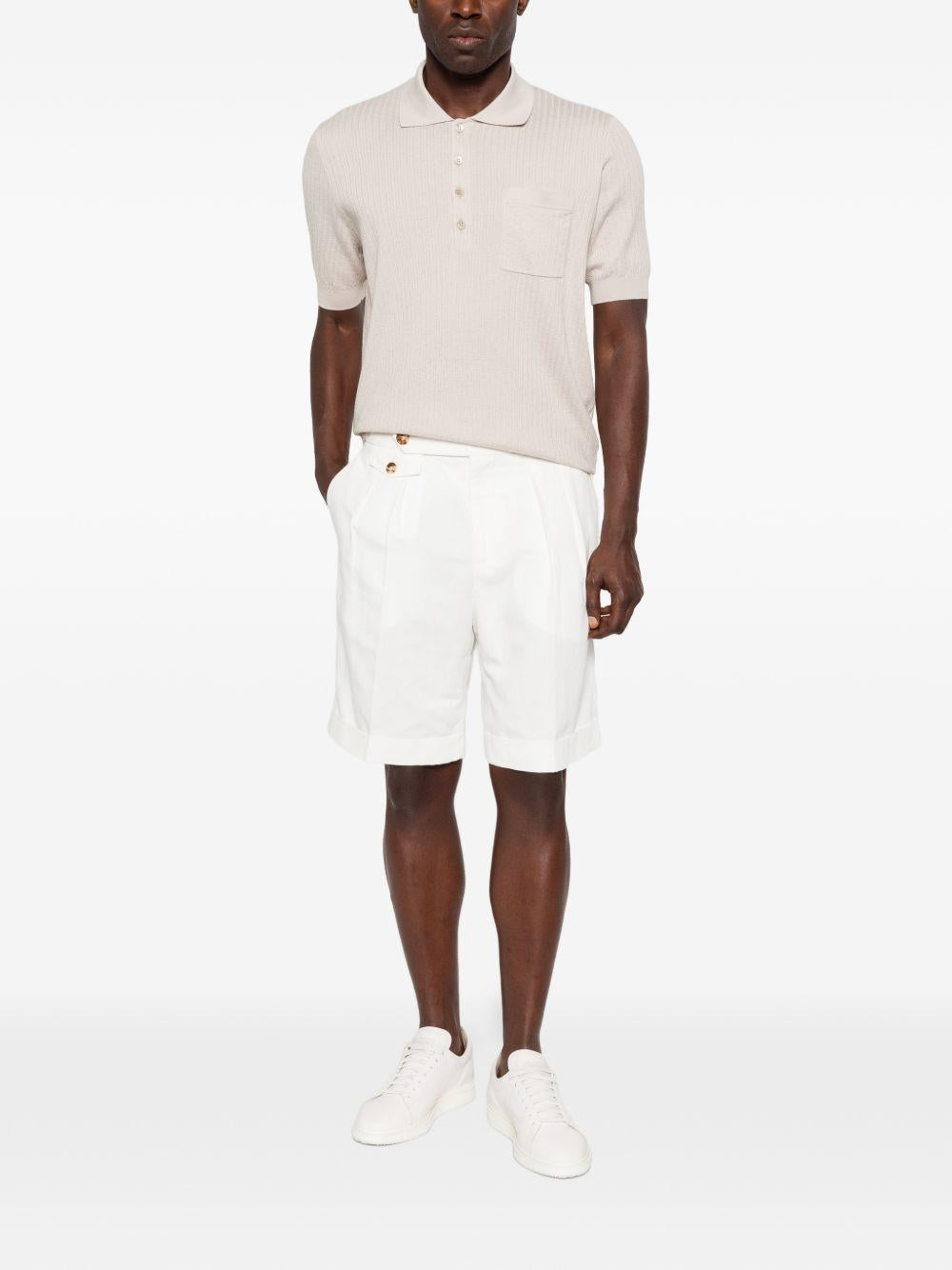 Pantaloncini con bottoni in bianco Brunello cucinelli - uomo 