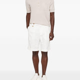 Pantaloncini con bottoni in bianco Brunello cucinelli - uomo 
