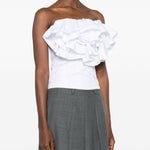Top volant in bianco Viktor&rolf - donna 