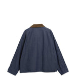 Giacca denim con colletto a coste in blu e marrone Barbour - uomo 