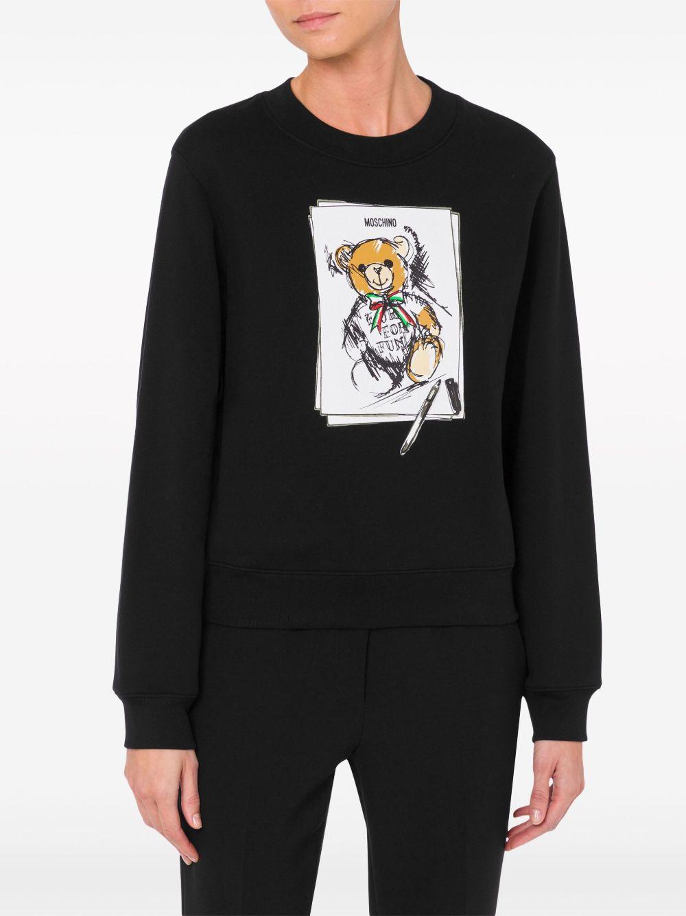 Felpa Teddy Bear in nero Moschino - donna 