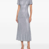 Abito midi con strass in azzurro Self-Portrait - donna 