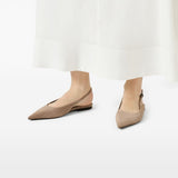 Ballerine con cinturino posteriore in marrone Brunello cucinelli - donna 