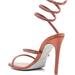 Sandali Cleo in rosso ruggine Rene caovilla - donna 
