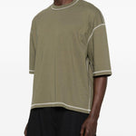 T-shirt con cuciture a contrasto in verde Comme des garcons homme - uomo 