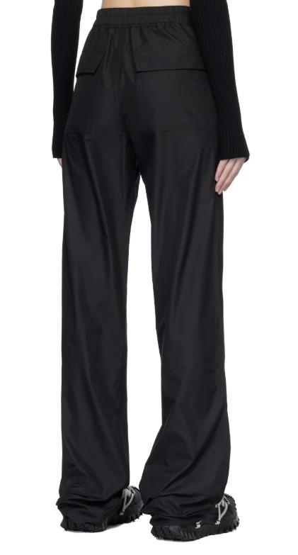 Pantaloni a gamba dritta con coulisse in nero Rick Owens x Moncler - uomo 