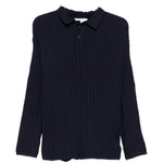 Polo plissettata in blu Gongdid design - uomo 