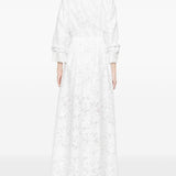 Abito lungo Courtney con cintura e decorazioni floreali in bianco Simkhai - donna 