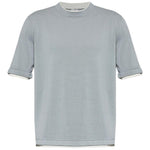 T-shirt in maglia a coste in azzurro Eleventy - uomo 