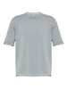 T-shirt in maglia a coste in azzurro Eleventy - uomo