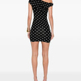 Abito corto a pois in nero Self-Portrait - donna 