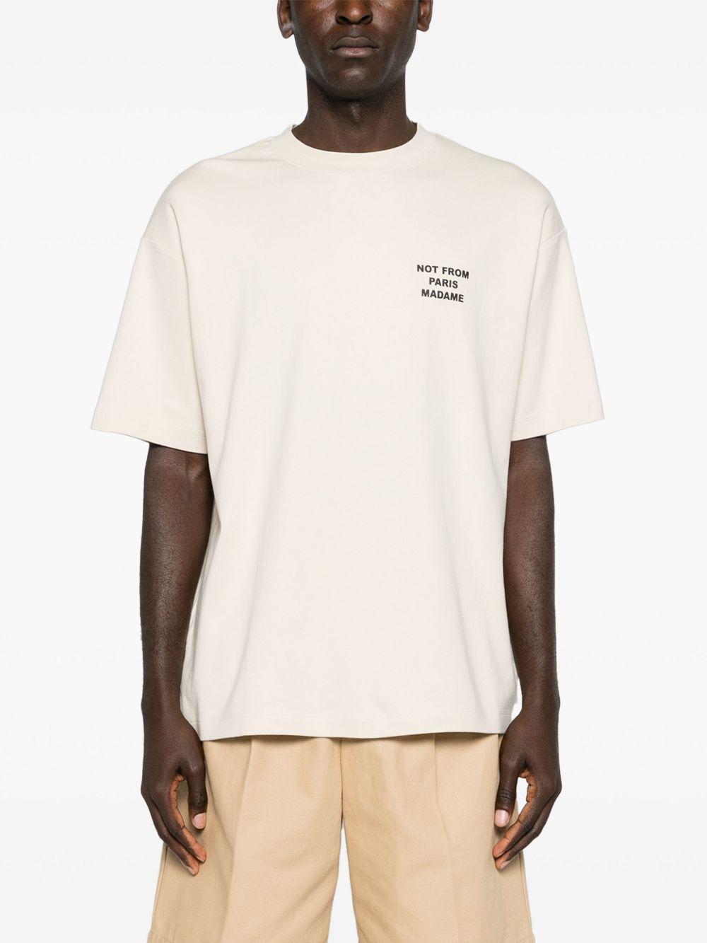 T-shirt con stampa in beige Drole de monsieur - uomo 