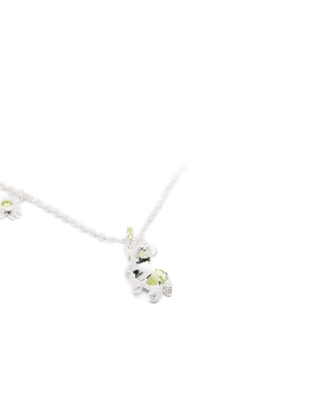 Collana con ciondolo a forma di orso fiore in argento Yvmin - donna 
