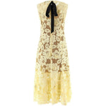 Abito midi in pizzo in giallo Self-Portrait - donna 