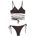 bikini dark brown the attico - donna 