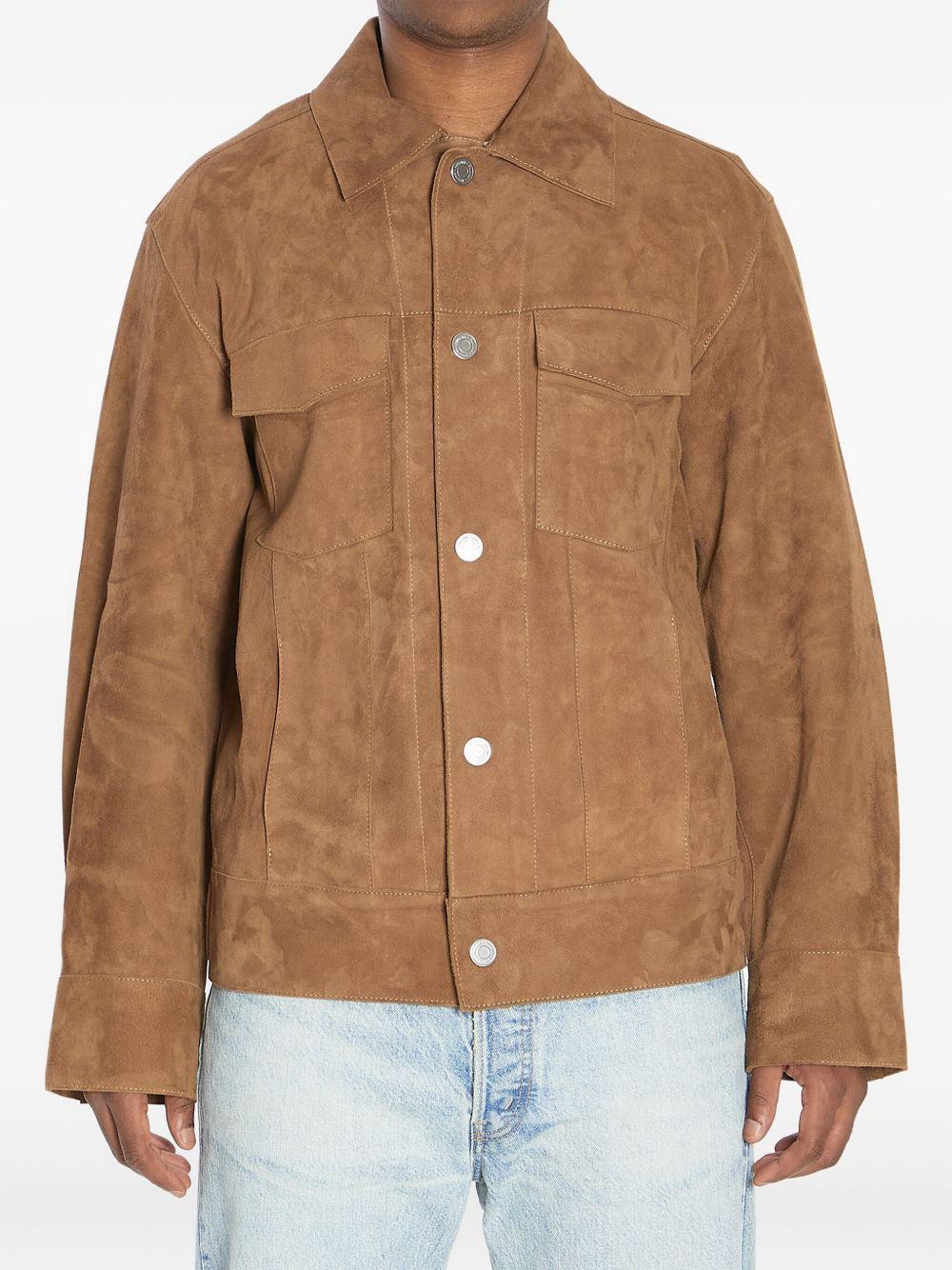Giacca in suede marrone Ami Paris - uomo 