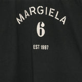 T-shirt a maniche lunghe con pannello trasparente in nero Mm6 maison margiela - donna 