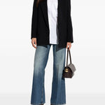 Blazer doppio petto con revers a lancia in nero Victoria beckham - donna 