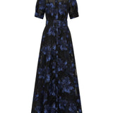 Abito Alexandra lungo a fiori in blu Rebecca vallance - donna 