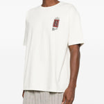T-shirt con logo grafico in bianco Rhude - uomo 